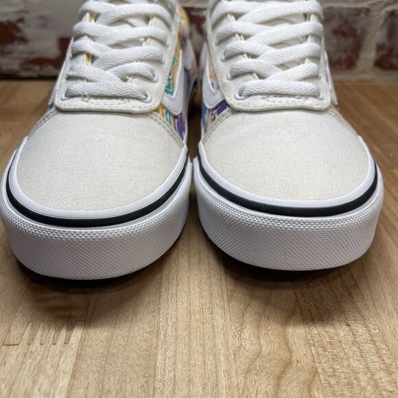 VANS Ward Psych Flora White Multi Color Floral Rare Style Size 5 - Picture 7 of 12